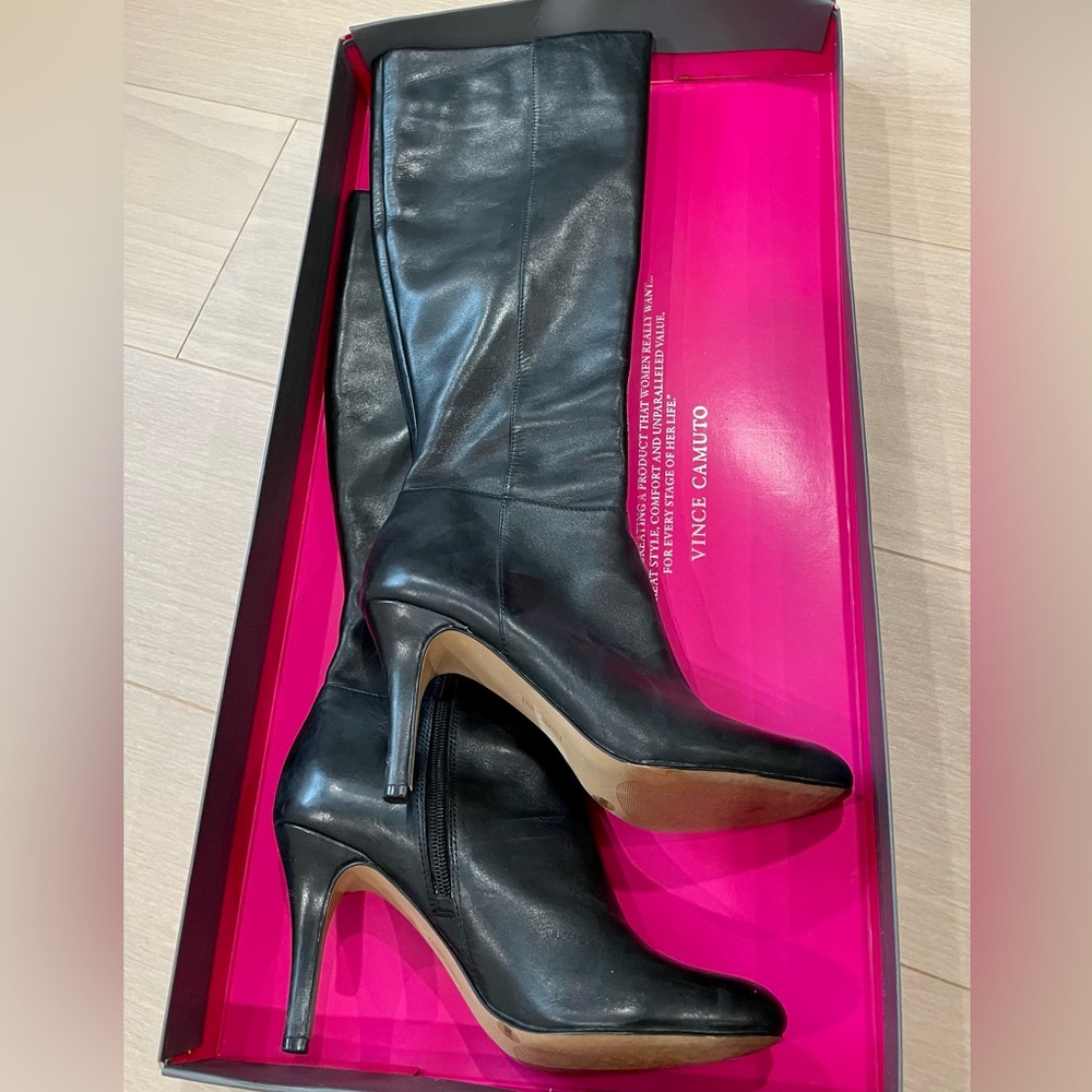 Vince Camuto Boots, Tall, Black, Gently worn